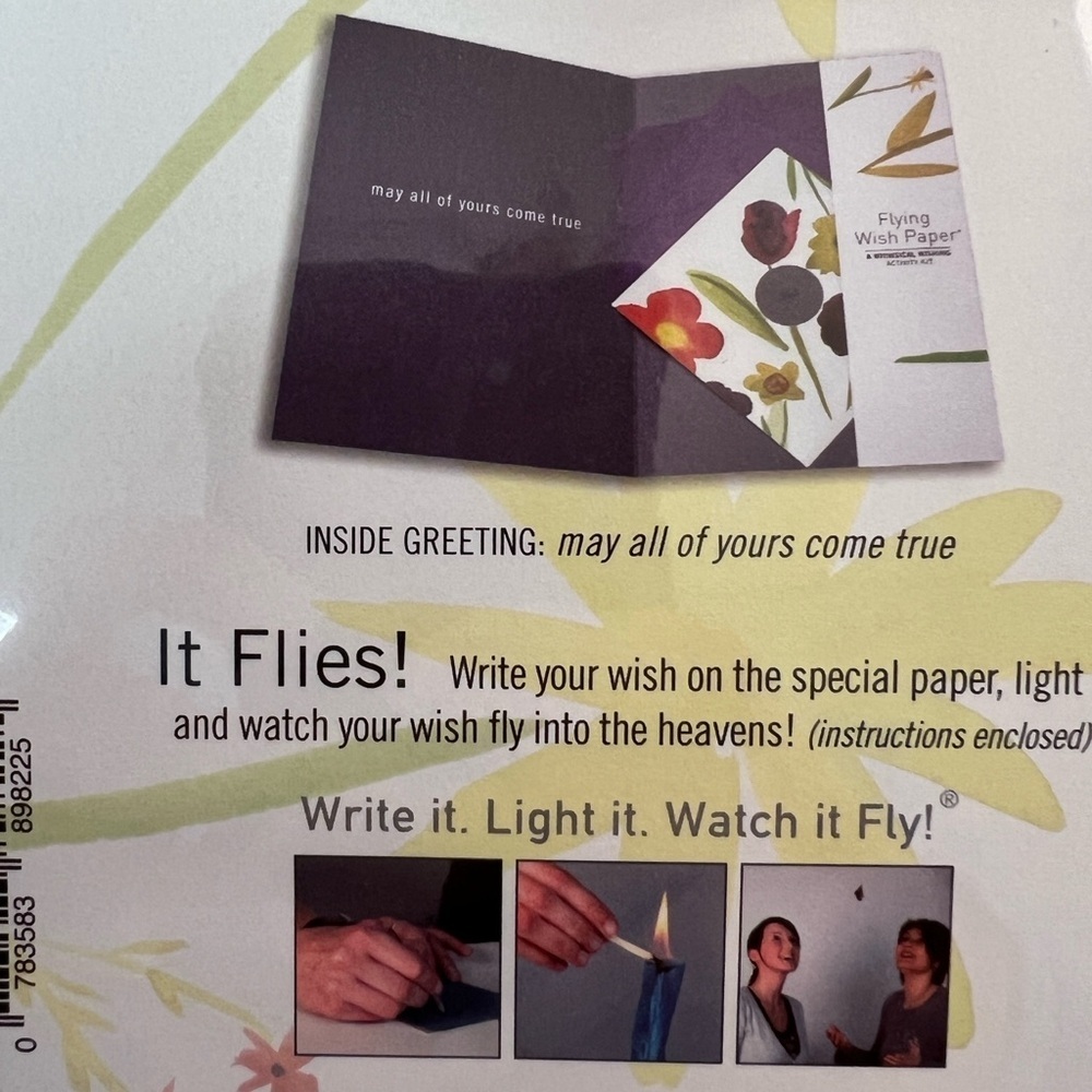 Flying Wish Paper "A Wish Is a Dream Ready to Bloom" Greeting Card Kit - Picture 6 of 6